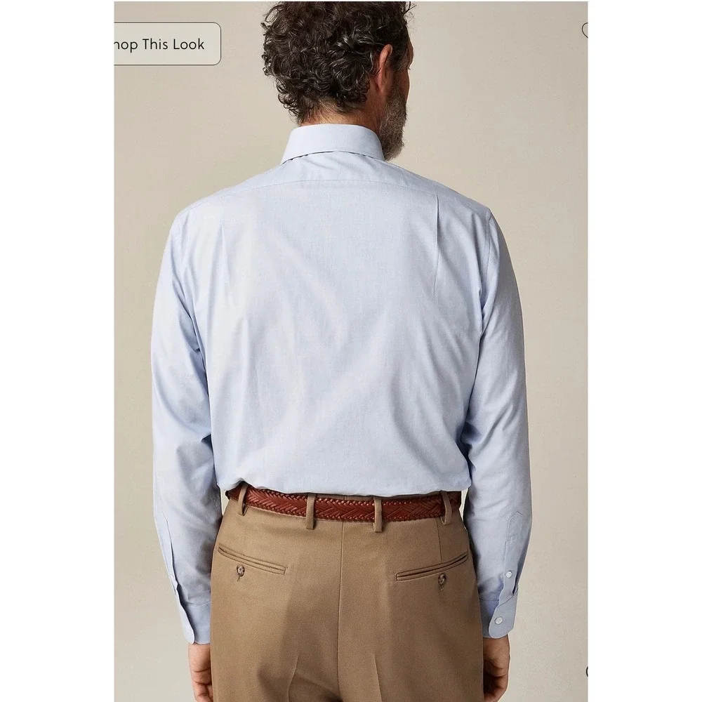 J.CREW Ludlow Premium Fine Cotton Slim Dress Shirt Blue 15/33 Cotton FM493‎ NEW
